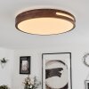 Plafonnier Tikkala LED Bois foncé, Blanc, 1 lumière