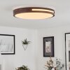 Plafonnier Tikkala LED Bois foncé, Blanc, 1 lumière