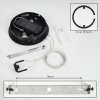 Suspension Chlak LED Noir, 3 lumières, Télécommandes