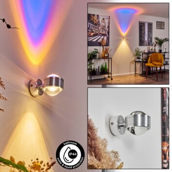 Applique murale Indore LED Aluminium, 2 lumières