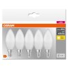 OSRAM CLASSIC B Lot de 5 LED E14 4,9 watt 2700 kelvin 470 lumen