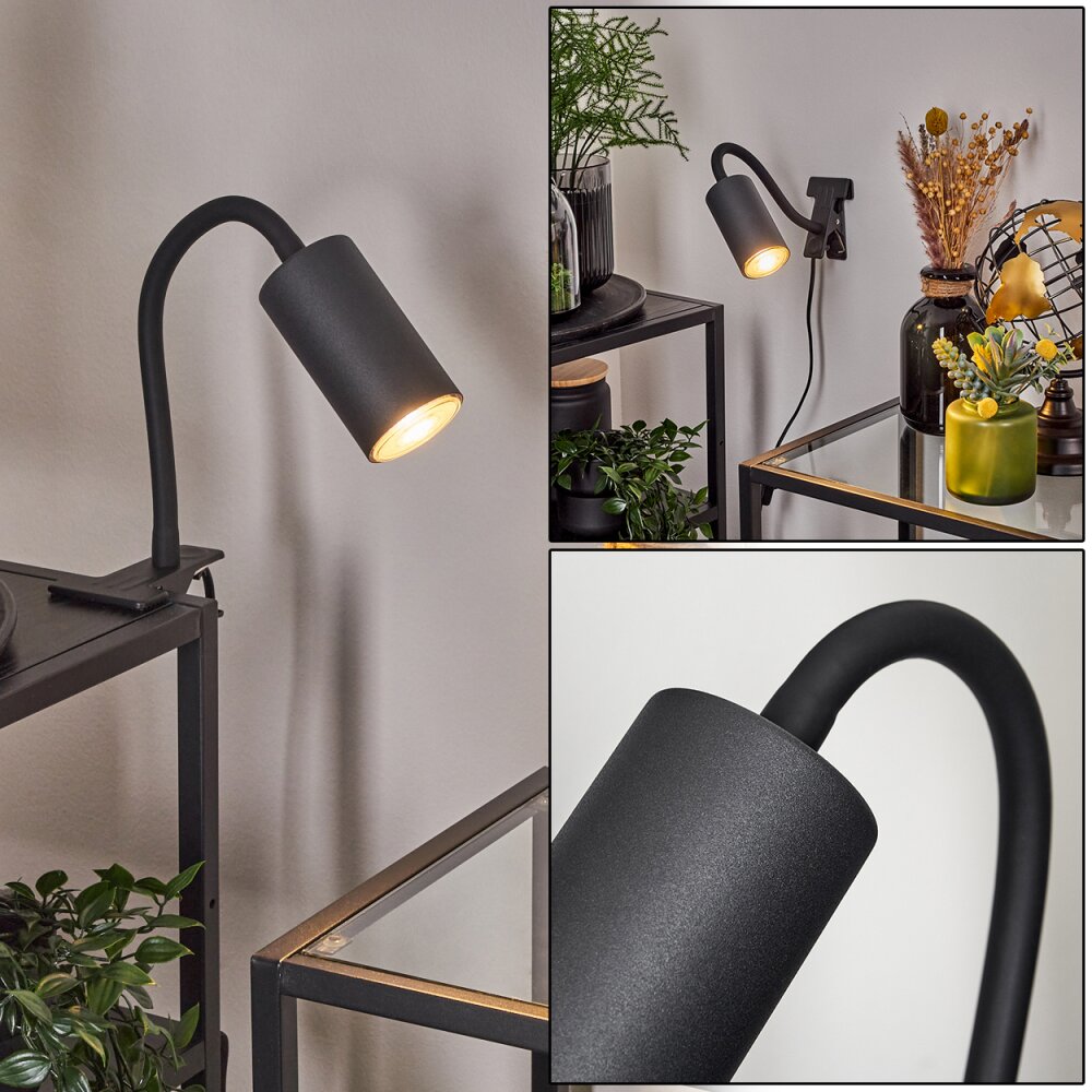 lampe â clipper Javel Noir, 1 lumière