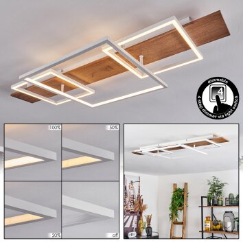 Plafonnier Pompu LED Écru, Blanc, 1 lumière