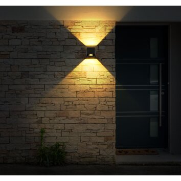 Applique murale d'extérieur Globo SOLAR LED Noir, 1 lumière