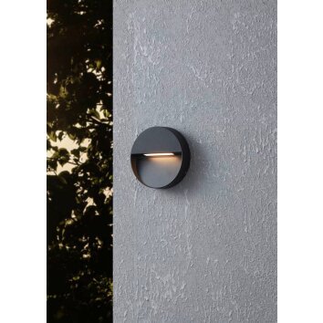 Applique murale d'extérieur Eglo MARUGGIO LED Noir, 1 lumière