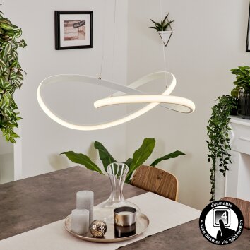 Suspension Pitasch LED Blanc, 1 lumière