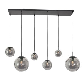 Suspension Steinhauer Bollique Noir, 6 lumières