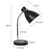 Lampe de table Steinhauer Spring Noir, 1 lumière