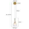 Suspension Steinhauer Grazioglass Laiton, 1 lumière