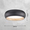 Plafonnier SCHÖNER WOHNEN-Kollektion Wood LED Couleur bois, Noir, 1 lumière