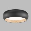 Plafonnier SCHÖNER WOHNEN-Kollektion Wood LED Couleur bois, Noir, 1 lumière