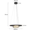 Suspension Steinhauer Ringlux LED Noir, 3 lumières