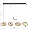 Suspension Pirmil Anthracite, 4 lumières