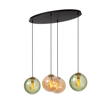 Suspension Lucide MONSARAZ Noir, 4 lumières