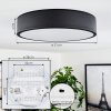 Plafonnier Maho LED Noir, 1 lumière