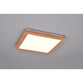 Plafonnier Reality Camillus LED Couleur bois, Blanc, 1 lumière