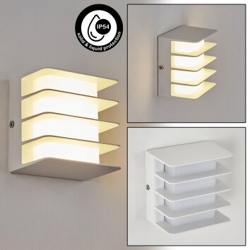 Applique murale d'extérieur Guichard LED Blanc, 1 lumière