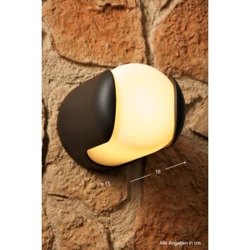 Lampe extérieure Massive Ecomoods Noir, Blanc, 1 lumière