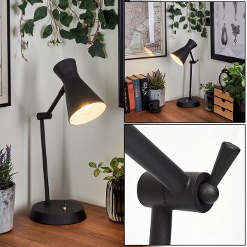 Lampe de table Vijes Noir, 1 lumière