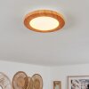 Plafonnier Siguna LED Couleur bois, 1 lumière