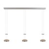 Suspension Steinhauer Piola LED Acier brossé, 6 lumières