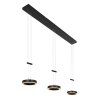 Suspension Steinhauer Piola LED Noir, 6 lumières