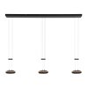 Suspension Steinhauer Piola LED Noir, 6 lumières