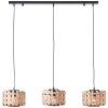 Suspension Brilliant Woodline Noir, 3 lumières