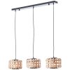 Suspension Brilliant Woodline Noir, 3 lumières