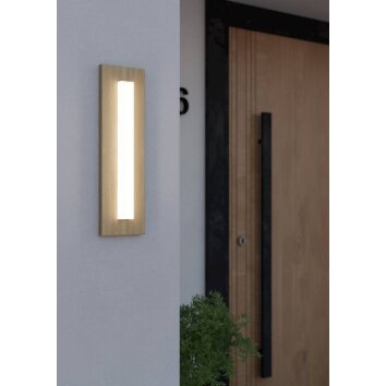 Applique murale d'extérieur Eglo BITETTO LED Couleur bois, 1 lumière