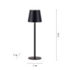 Lampe de table Leuchten-Direkt EURIA LED Noir, 1 lumière