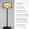 Lampe de table Leuchten-Direkt DORA LED Noir, 1 lumière