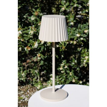 Lampe à poser Lucide JUSTINE LED Beige, 1 lumière