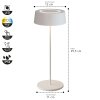 Lampe de table Lutec COCKTAIL LED Blanc, 1 lumière