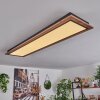 Plafonnier Salmi LED Couleur bois, 1 lumière, Télécommandes