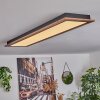 Plafonnier Salmi LED Couleur bois, 1 lumière, Télécommandes