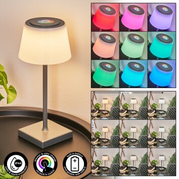 Lampe à poser Burzaco LED Anthracite, 1 lumière, Changeur de couleurs