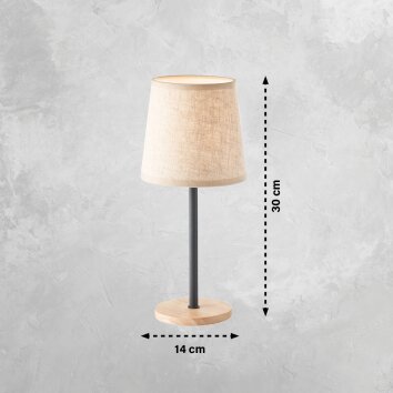 Lampe de table FHL easy Eve Noir, 1 lumière