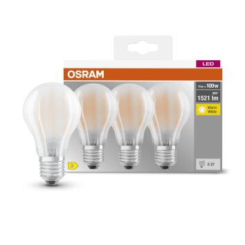 OSRAM Set de 3 LED E27 11 Watt 2700 Kelvin 1521 Lumen