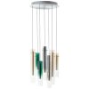 Suspension Brilliant Inez LED Argenté, 7 lumières