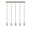 Suspension Lucide EVORA Taupe, 5 lumières