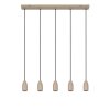 Suspension Lucide EVORA Taupe, 5 lumières