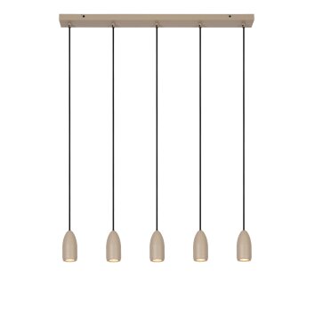 Suspension Lucide EVORA Taupe, 5 lumières