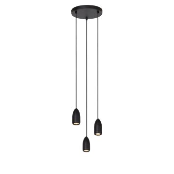 Suspension Lucide EVORA Noir, 3 lumières