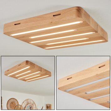 Plafonnier Cajas LED Écru, 5 lumières