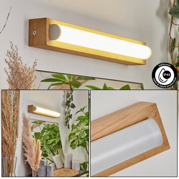 lampe miroir Paywawa LED Écru, 1 lumière