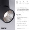 Plafonnier Paul Neuhaus PURE-NOLA LED Noir, 2 lumières