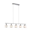 Suspension Leuchten-Direkt ACCOR Argenté, 5 lumières