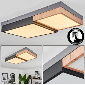 Plafonnier Bornos LED Anthracite, 1 lumière