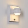 Applique murale d'extérieur Borlo LED Blanc, 2 lumières, Détecteur de mouvement